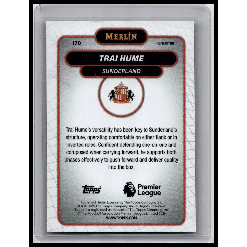 2026 Merlin Premier League #170 Trai Hume Refractor